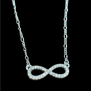 Lia Sophia Adjustable length Swarovski crystal infinity necklace
